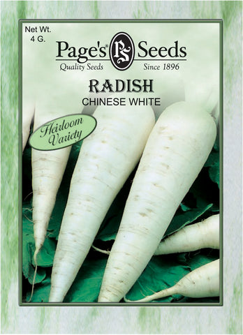 Radish - Chinese White - Packet of Seeds