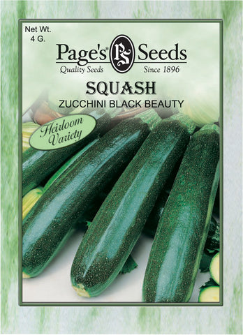 Summer Squash (Zucchini) - Black Beauty - Packet of Seeds (4 g.)
