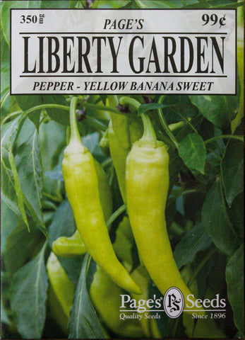 Pepper - Yellow Banana Sweet - Packet of Seeds