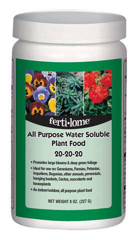 Green Thumb Nursery Fertilome All Purpose Water Soluble Plant Food 20-20-20 Plant Food 8 ounce Tampa, Florida