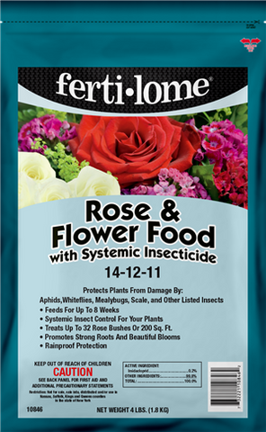 Green Thumb Nursery Fertilome Rose and Flower Food with Systemic Insecticide Plant food fertilizer Tampa, Florida 