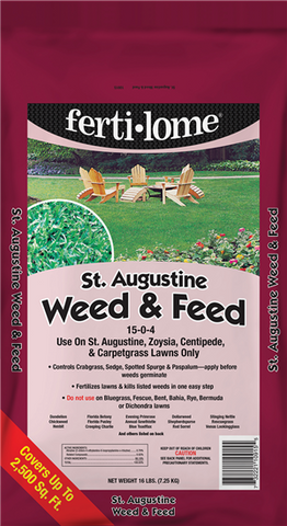 Green Thumb Nursery Fertilome St. Augustine Weed & Feed 16 pound bag Tampa, Florida